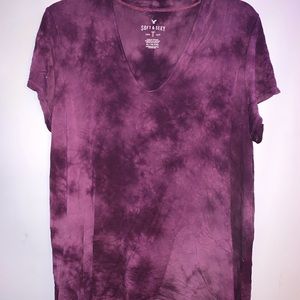 V neck acid wash shirt